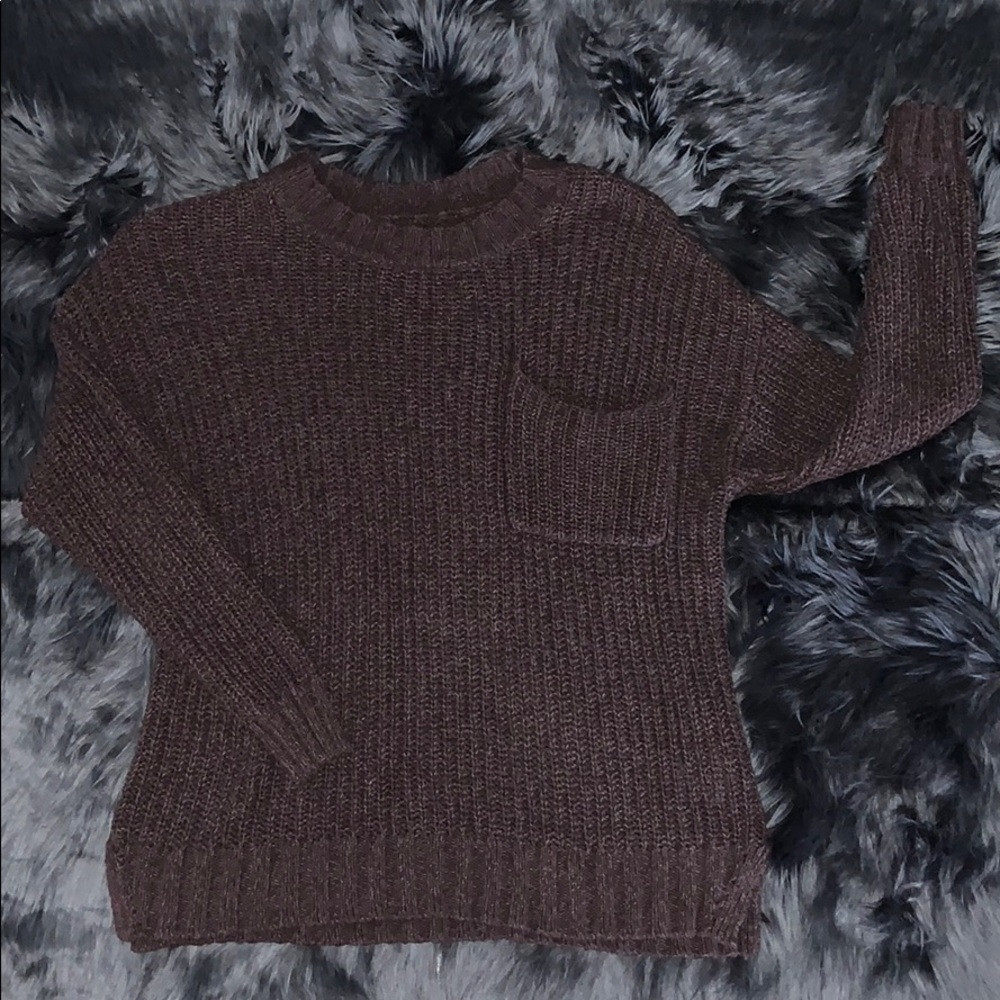 AE Brown sweater with front pocket